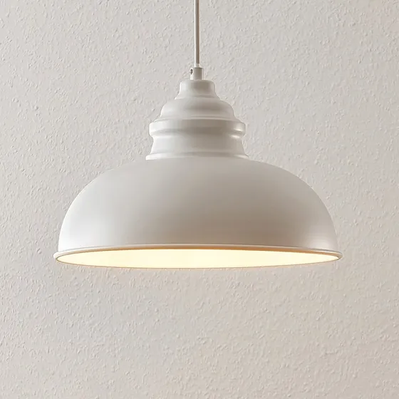 Suspension Cliona Lindby - Blanc Mat - Style Vintage & Industriel