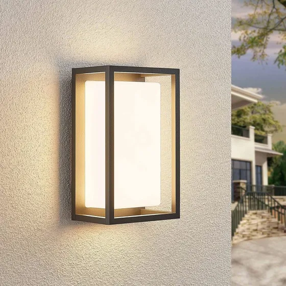 Lucande Ilirian Applique Murale Extérieure LED - Aluminium