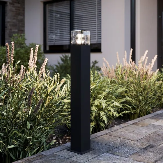 Borne lumineuse Keke Lucande, Anthracite, Aluminium, 70 cm