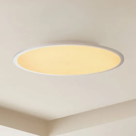 Lindby Narima Plafonnier LED Dimmable Ø60 cm - Gris/Argent