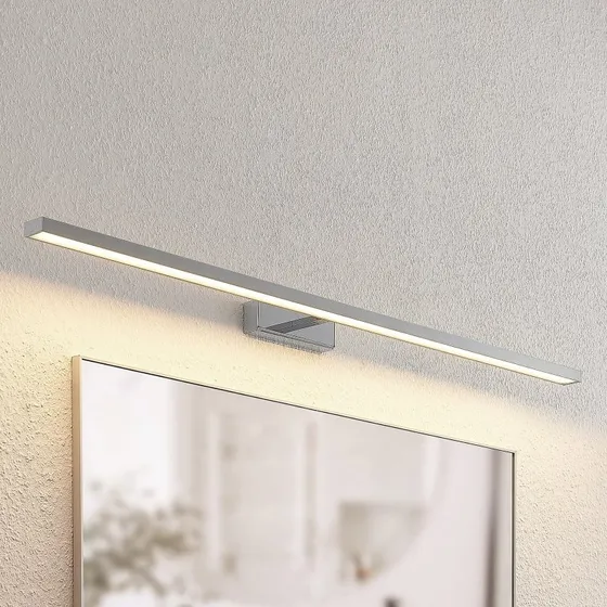 Lindby Jukka Applique Murale LED pour Miroir - Chrome & Aluminium