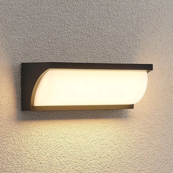 Applique murale extérieure LED Lucande Aune - Noir