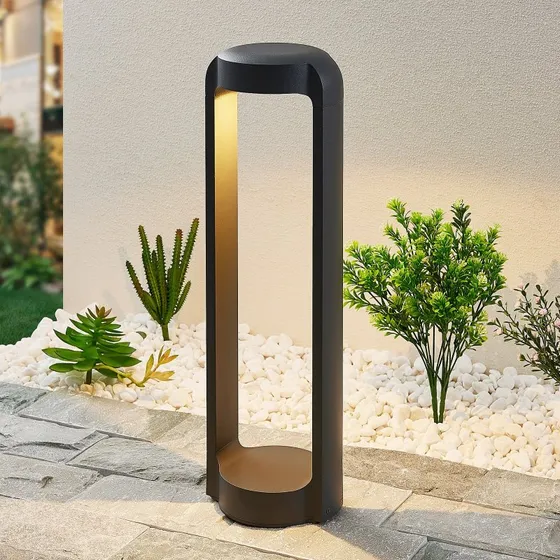 Lucande Habsa Borne Extérieure LED 50 cm - Noir/Anthracite