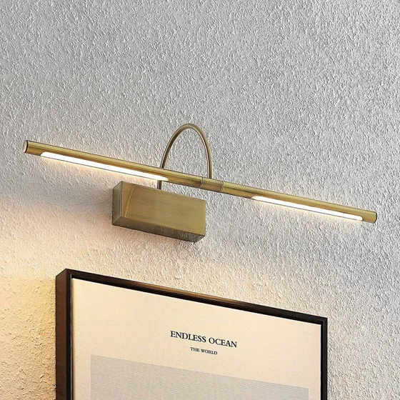 Lucande Fehmke Applique Murale LED en Laiton Antique