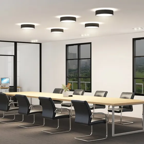 Plafonnier LED Vanida Arcchio Noir, Dimmable, Ø 40 cm