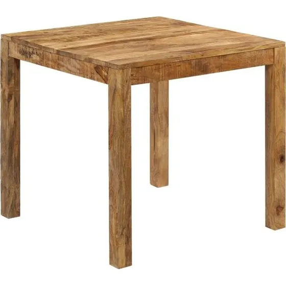 vidaXL Table à manger bois de manguier massif 82x80x76 cm