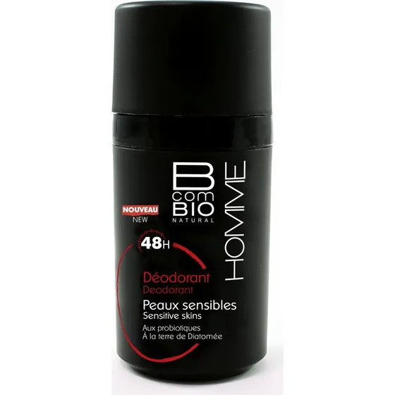 B COM BIO Homme Dodorant 48h Peaux Sensibles 50ml