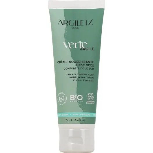 Argiletz Crme Nourrissante Pieds Secs Argile Verte 75 ml