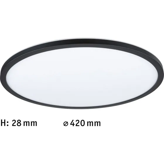 Paulmann Atria Shine Plafonnier LED Dimmable Noir Ø42cm