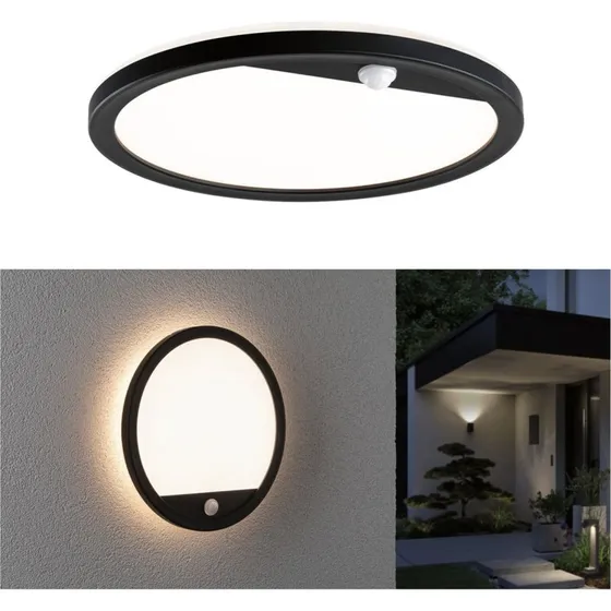 Paulmann Applique Extérieure LED Lamina avec Détecteur, Noir