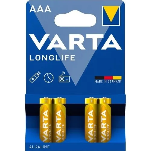 Pile Varta Longlife AAA LR03, Lot de 4 pièces