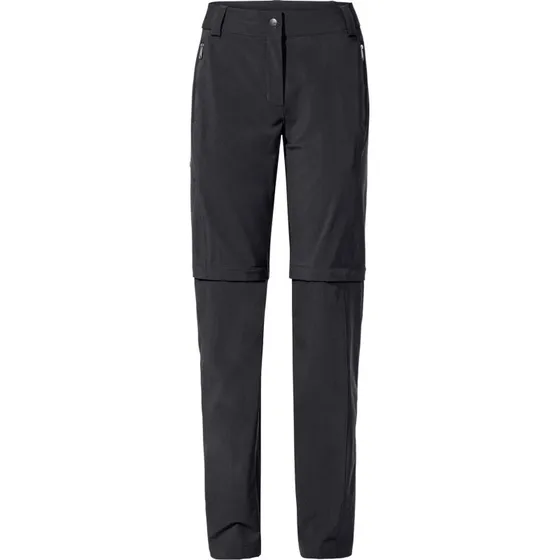Vaude Pantalon de Randonnée Femme Farley Stretch ZO T-Zip II - Noir