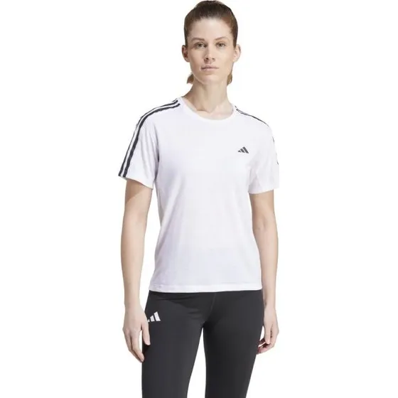 adidas T-shirt de running femme Own the Run 3-Stripes Blanc
