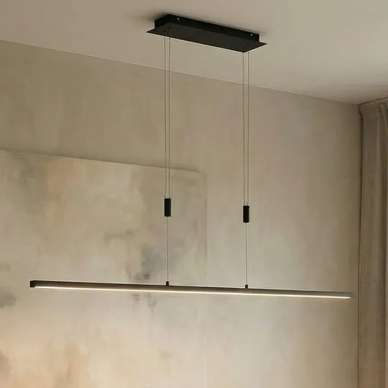 Lindby Arneja Suspension LED Noire Réglable