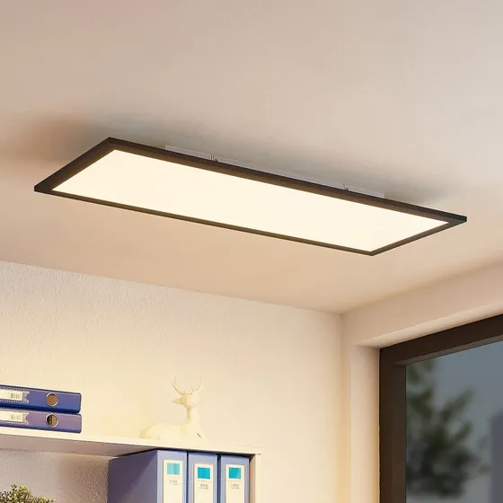 Lindby Panneau LED Nelios Noir 80x30 cm - 4000K