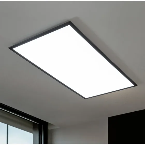 Lindby Panneau LED Nelios 120x60cm Noir Dimmable CCT