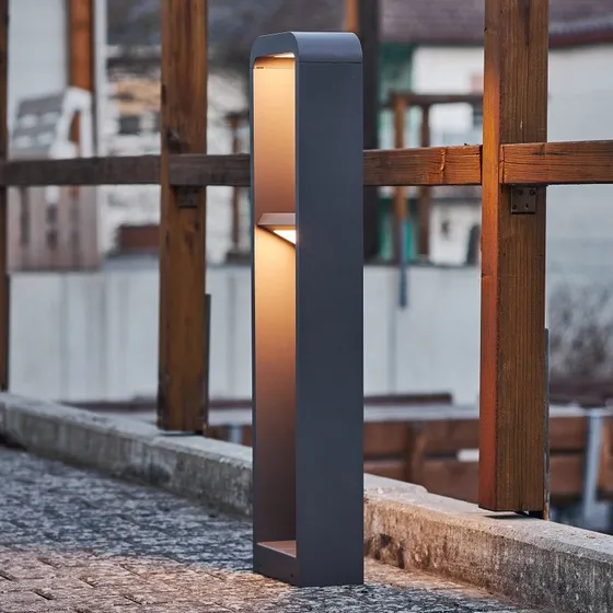 Lindby Darko Borne Lumineuse Extérieure LED, 80 cm, Gris