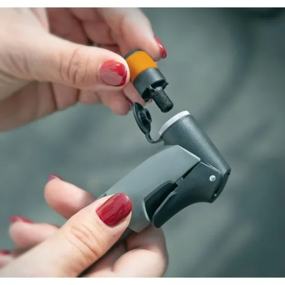 SKS Schwalbe Clik Valve - Adaptateur de tête de pompe noir/orange