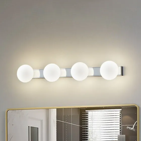 Lucande Applique Murale LED Myrra Chrome et Verre IP44