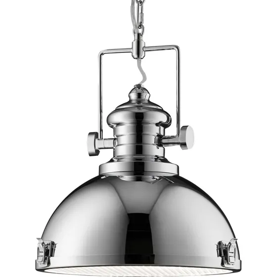 Searchlight Suspension Metal Chrome Design Industriel