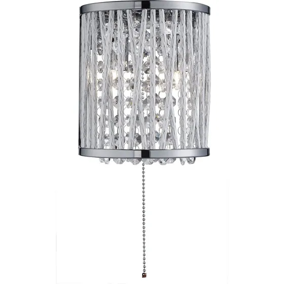 Searchlight Applique murale Elise, Chrome, Cristal