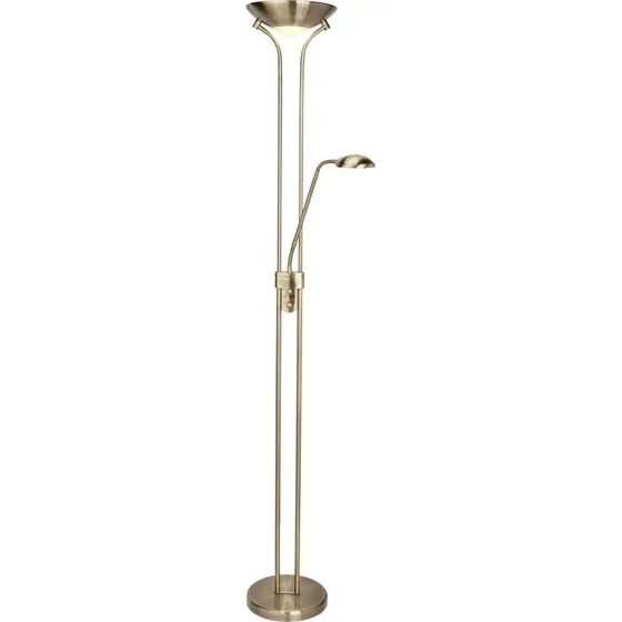 Searchlight Lampadaire LED Mother & Child Laiton Antique Dimmable