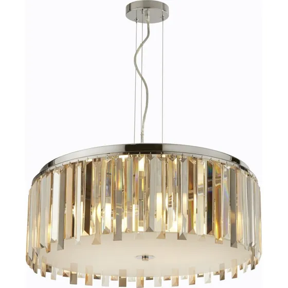 Searchlight Clarissa Suspension en Cristal Ø 60 cm, Chrome