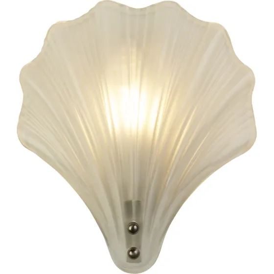Searchlight Applique murale Shell, Verre, Blanc Satiné, IP44