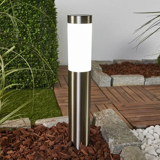 Lindby Aleeza Lampe Solaire en Acier Inoxydable, 61 cm