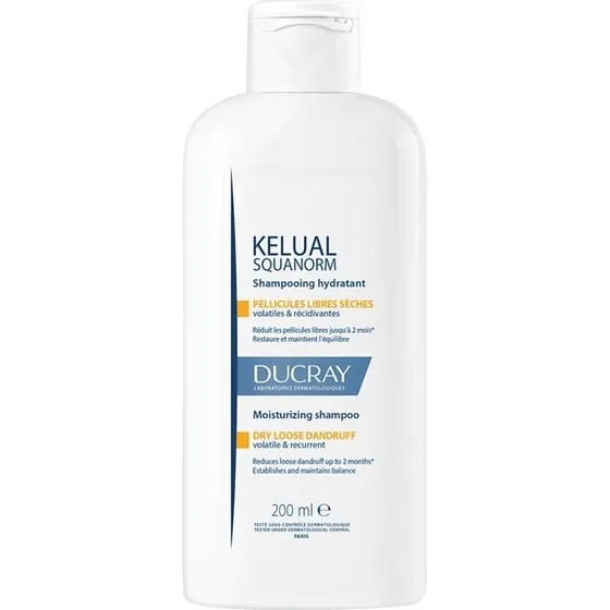 Ducray Squanorm Kelual Shampooing Séborégulateur Pellicules Sèches 200ml