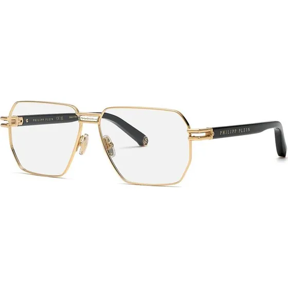 Philipp Plein Plein Icon VPP114M Lunettes de Vue Géométriques Noires