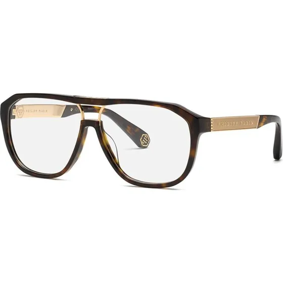 Philipp Plein Lunettes de Vue Plein Military VPP118M Havane