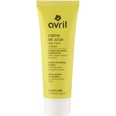 Avril Crème Jour Peau Sèche Huile de Noyau d'Abricot Bio 50ml