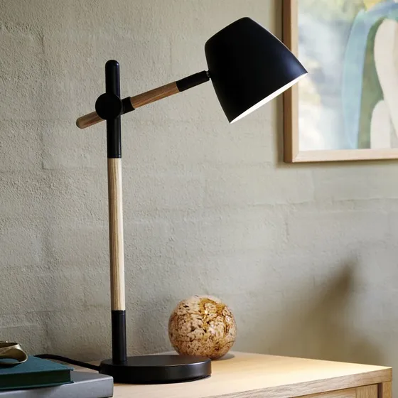 Nordlux Lampe de Table Theo - Noir et Frêne