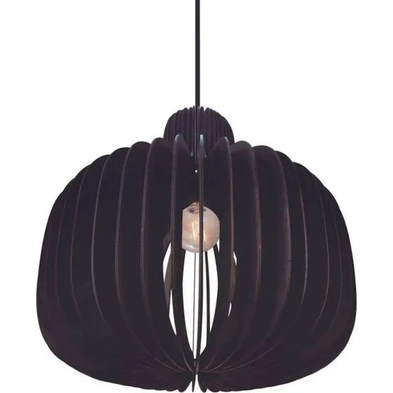 Nordlux Suspension Hazo 43 Noir et Bois