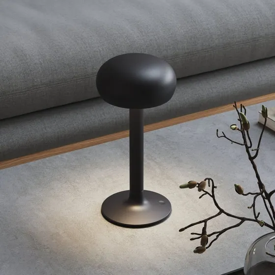 Eva Solo Lampe à poser rechargeable Emendo Noir IP44