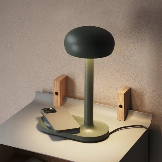 Eva Solo Lampe de table Emendo - Vert Émeraude avec chargeur Qi