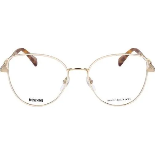 Moschino Mos601 Lunettes de Vue Papillon Dorées