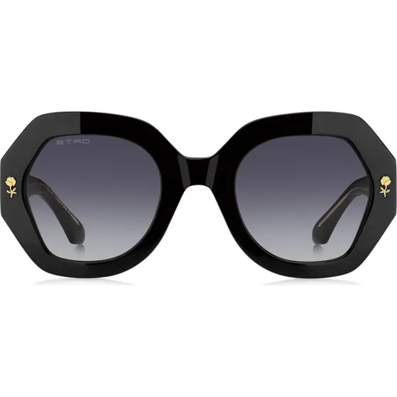 Etro 0009/S Lunettes de Soleil Géométriques Femme - Noir/Gris