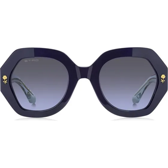Etro Lunettes de Soleil Etro 0009/S Géométriques Bleues et Jaunes