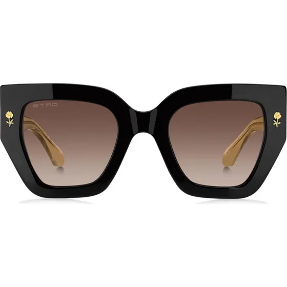 Etro 0010/S Lunettes de Soleil Papillon Noir et Marron