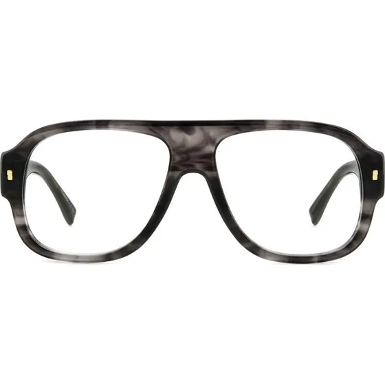 Dsquared2 D2 0125 Lunettes de Vue Homme - Gris Géométrique