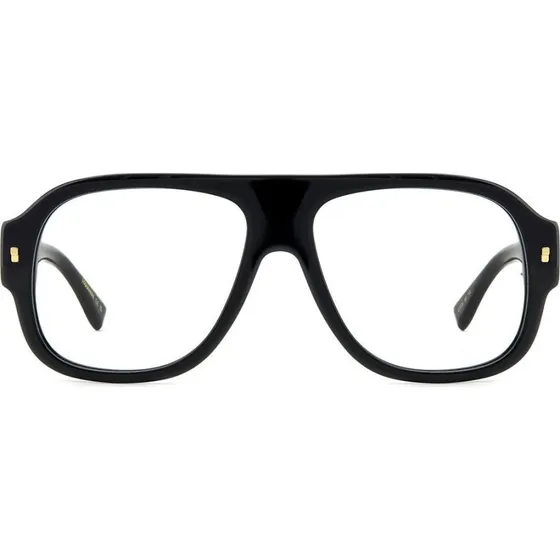 Dsquared2 D2 0125 Lunettes de Vue Homme Géométriques Noires