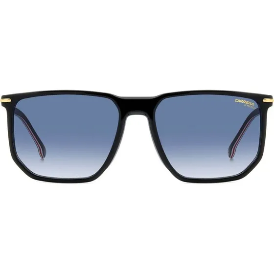 Carrera 329/S Lunettes de Soleil Homme Géométriques Noir et Bleu
