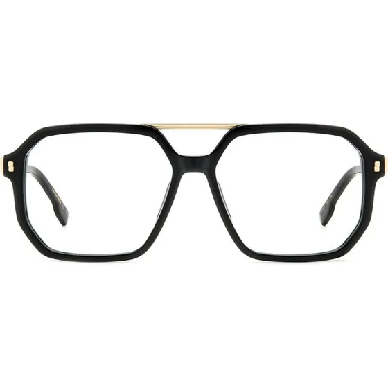 Dsquared2 D2 0123 Lunettes de Vue Homme Géométriques Noires