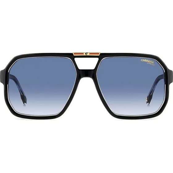 Carrera Victory C 01/S Lunettes de Soleil Homme Carrées Noires et Bleues