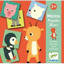 Djeco - Mmo Puzzle Animaux 30 pices