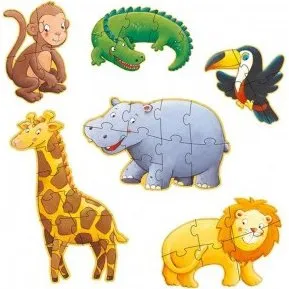 Djeco Puzzle gant Ouistiti & ses amis - 6 puzzles volutifs