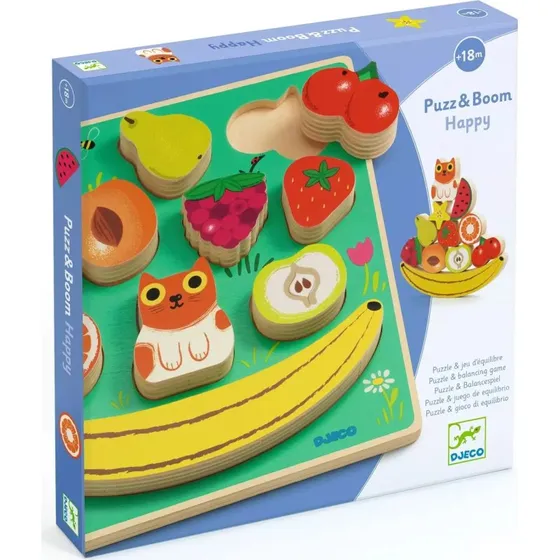 Djeco Puzz & Boom Happy - Puzzle en bois