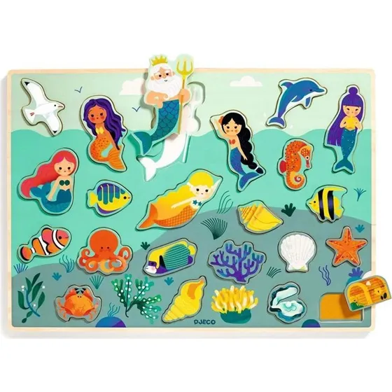 Djeco Puzzle Puzzlo Sea en bois - 22 pices